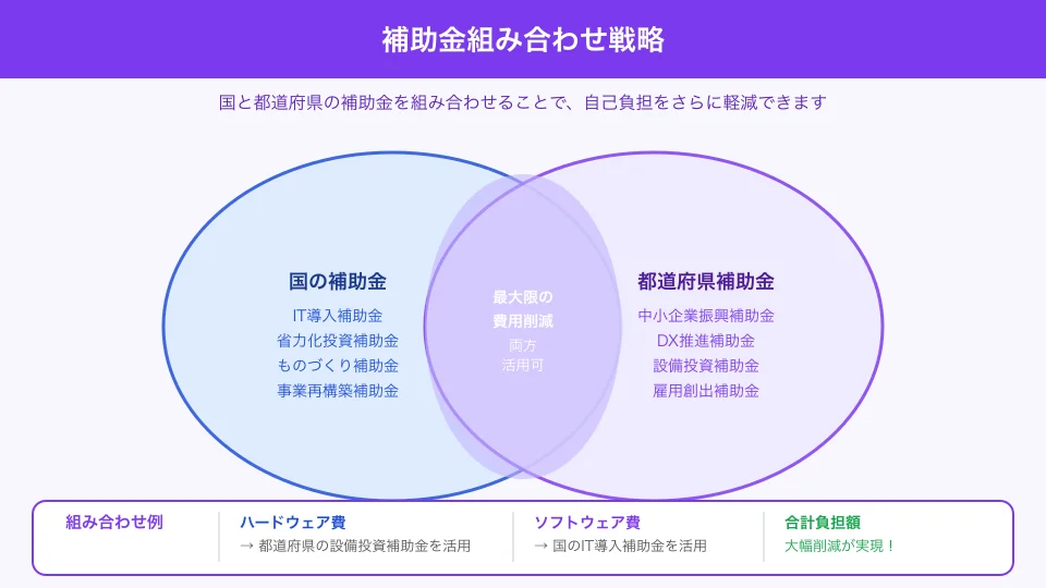 補助金組み合わせ戦略の概念図